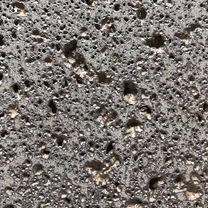 Enamelled lava stone sample 66