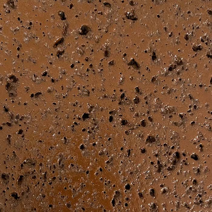 Enamelled lava stone sample 64