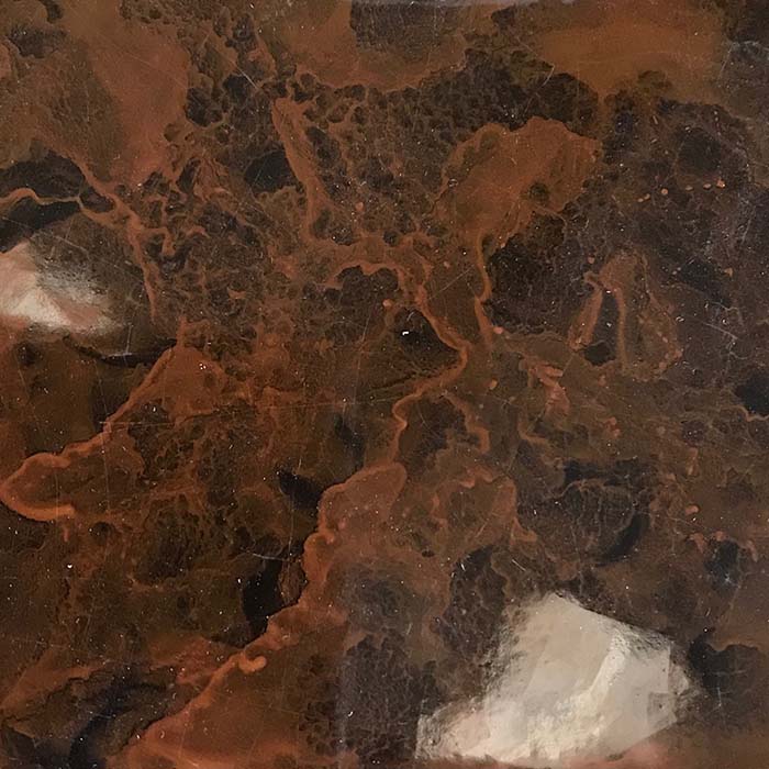 Enamelled lava stone sample 18